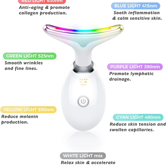 NWT! Seven color beauty device for face neck🌸 - Picture 4 of 11